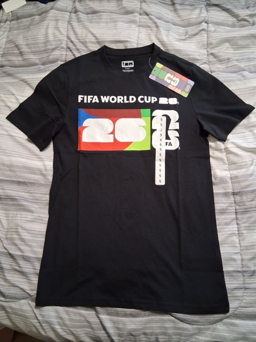 NWT FIFA World Cup 2026 100% Cotton T-Shirt Black Size Small MSRP $19.99